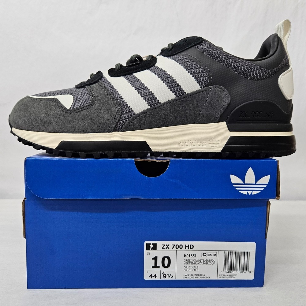 Adidas Originals ZX‎ 700 HD Retro Sneakers H01851 Grey White Men's Size 10